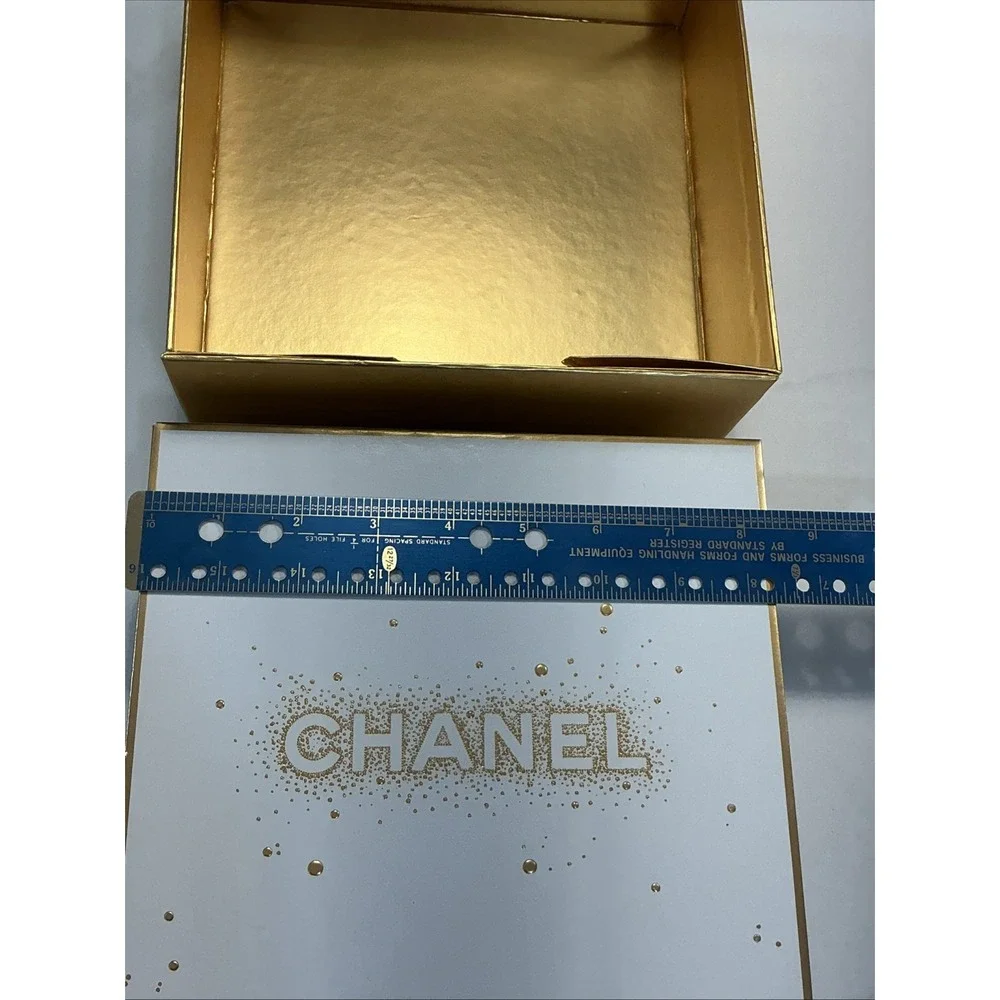 Authentic CHANEL Square Empty Gift Box Container 8.5